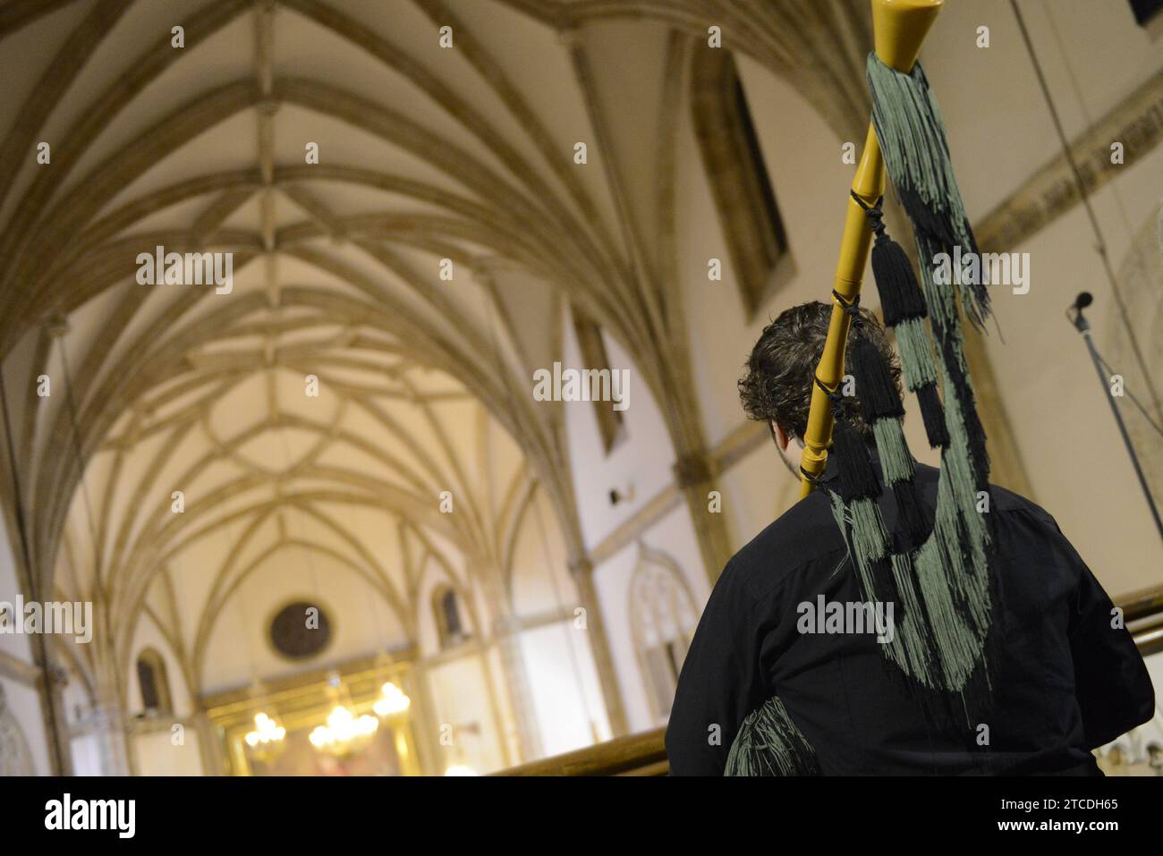 Madrid, 12/03/2016. Massa della cornamusa nella parrocchia di San Jerónimo el Real. Foto: Maya Balanya ARCHDC. Crediti: Album / Archivo ABC / Maya Balanya Foto Stock