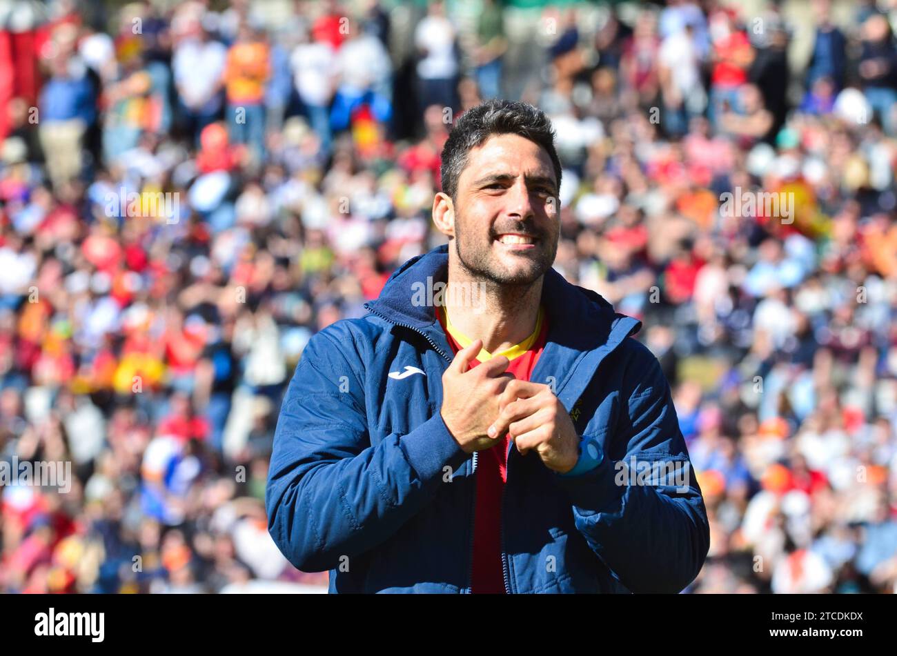 Madrid, 18/02/2018. Partita di qualificazione per la Coppa del mondo 2019 in Giappone tra Spagna e Romania, con una vittoria del 22-10 per la squadra spagnola foto: Alberto Fanego ARCHDC. Crediti: Album / Archivo ABC / Alberto Fanego Foto Stock