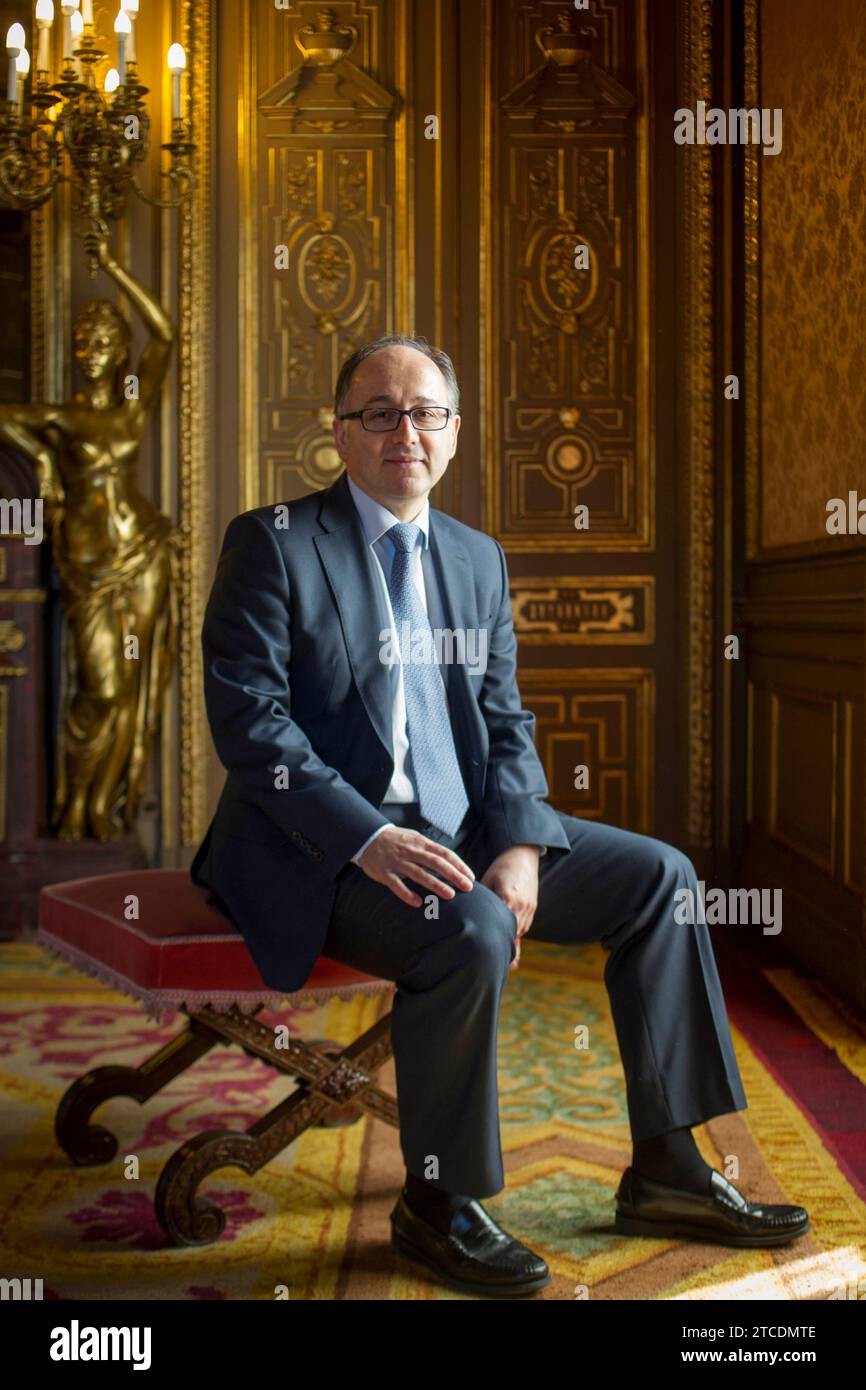 Madrid, 02/29/2016. Intervista con il presidente dell'Iberia, Luis Gallego. Foto: Isabel Permuy ARCHDC. Crediti: Album / Archivo ABC / Isabel B Permuy Foto Stock