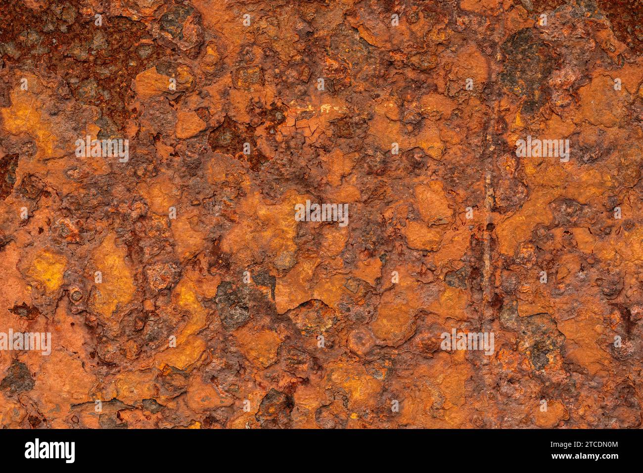 Metallo ruggine. Piastra di ferro arrugginito. Struttura grunge invecchiata del settore in acciaio arrugginito immagine superficiale con dettagli macro elevati sporca. Foto Stock