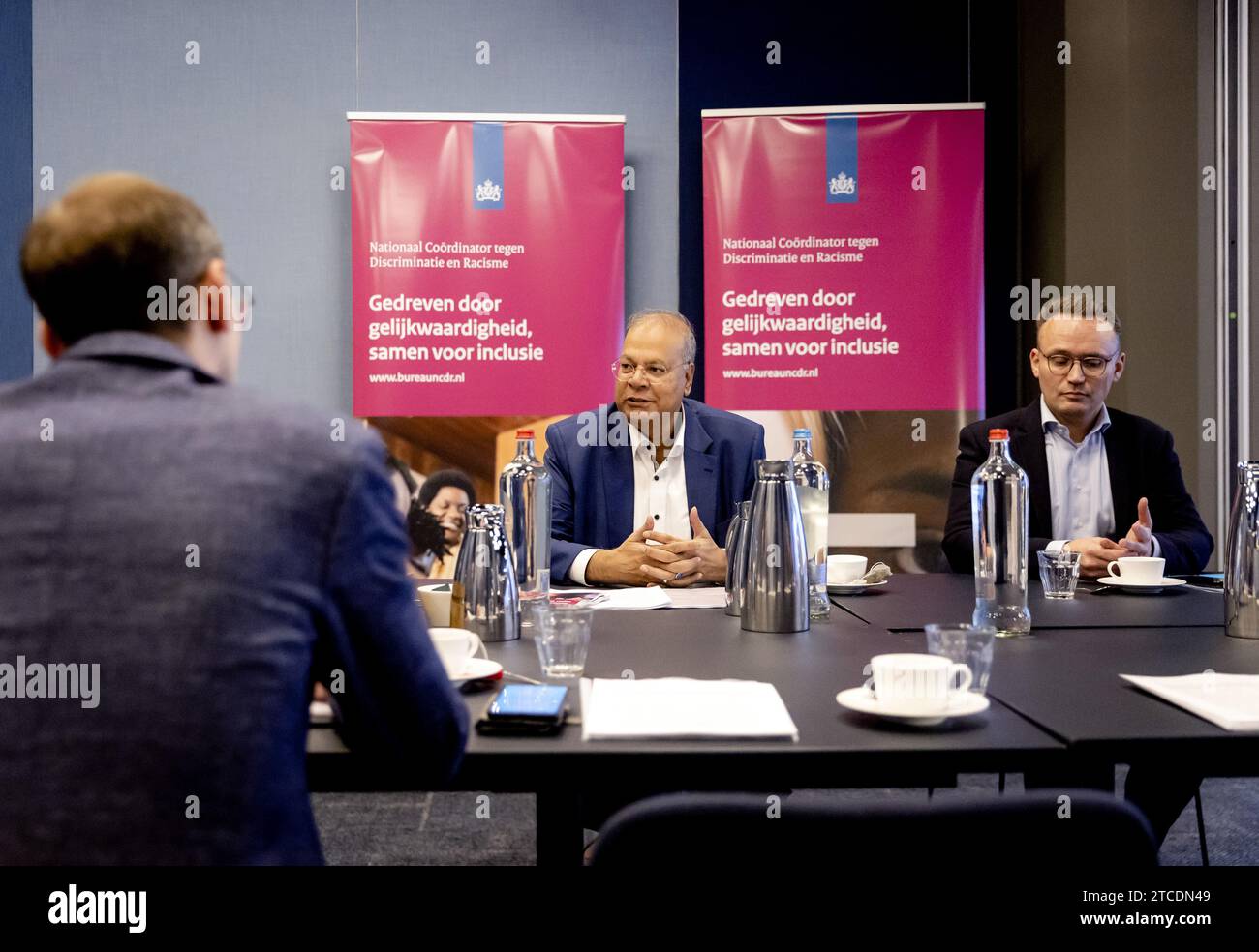 L'AIA - Coordinatore nazionale Rabin Baldewsingh durante la presentazione del nuovo programma nazionale contro la discriminazione e il razzismo a Nieuwspoort. ANP SEM VAN DER WAL paesi bassi Out - belgio Out Foto Stock