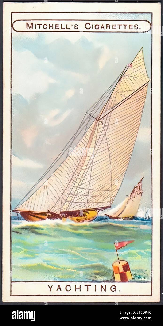 Yachting - tessera per sigarette d'epoca Foto Stock
