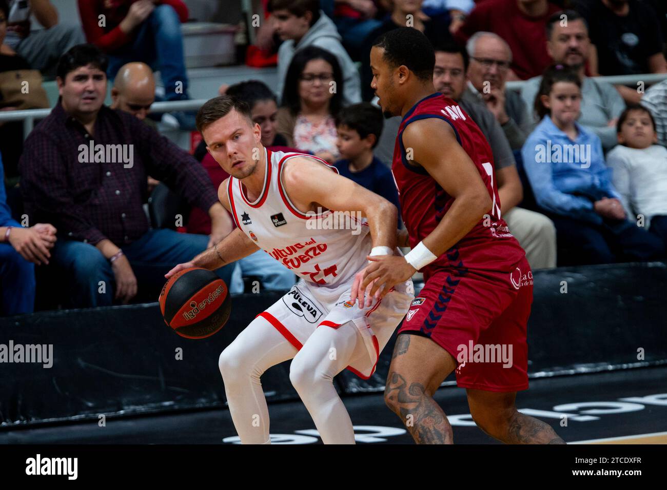 MARTIN HERMANSSON giocatore base islanda di Valencia Basket durante la partita, UCAM Murcia CB vs VALENCIA Basket, ACB, Endesa Basket League, First Ba Foto Stock