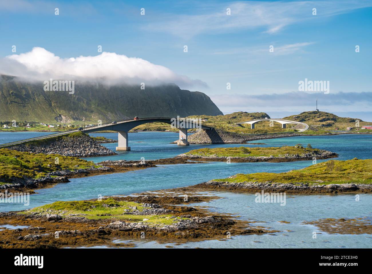 Ponti Fredvang sul Lofoten Foto Stock