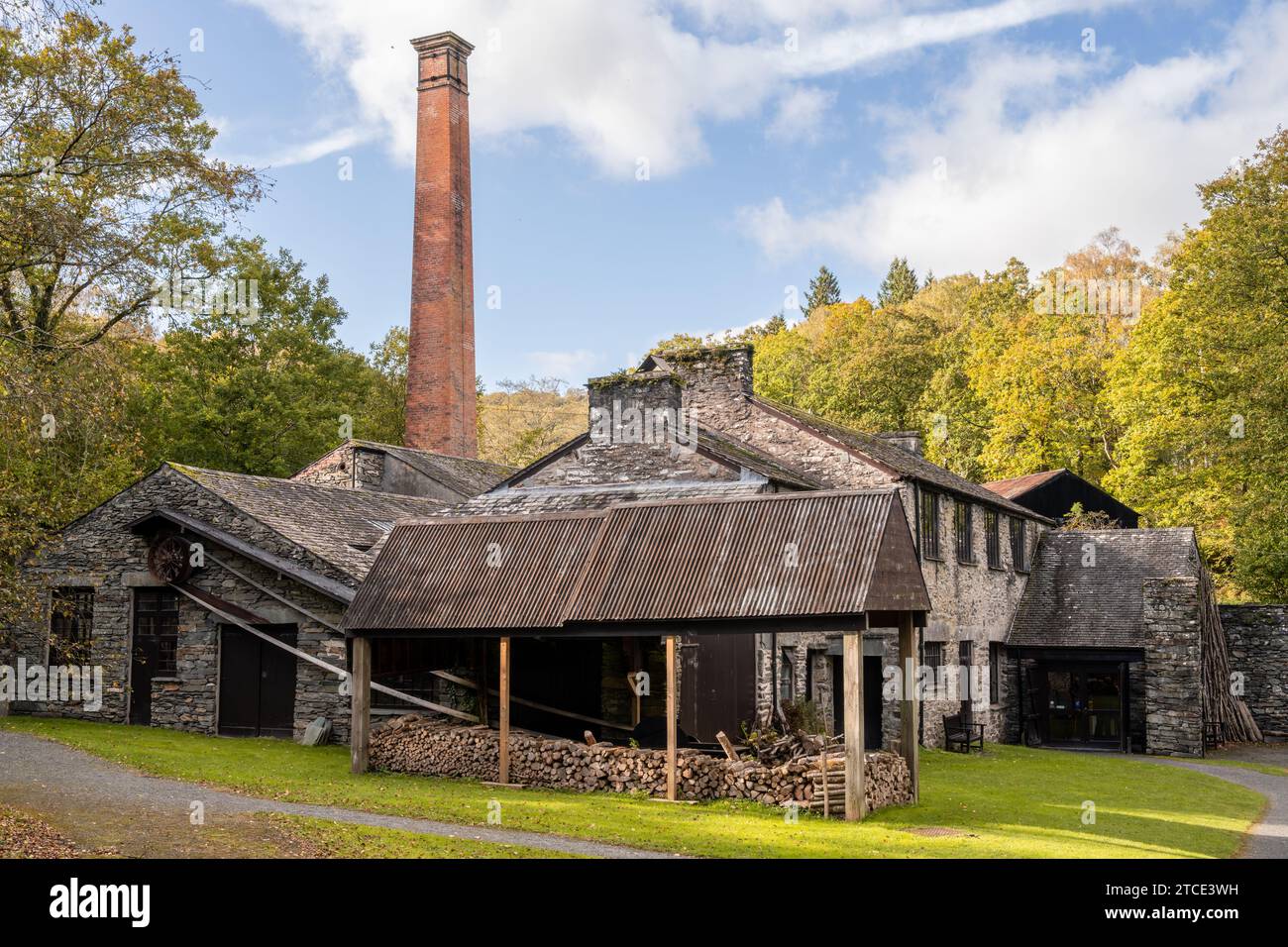Stott Park Bobbin Mill vicino a Finsthwaite , Lake District, Cumbria Foto Stock