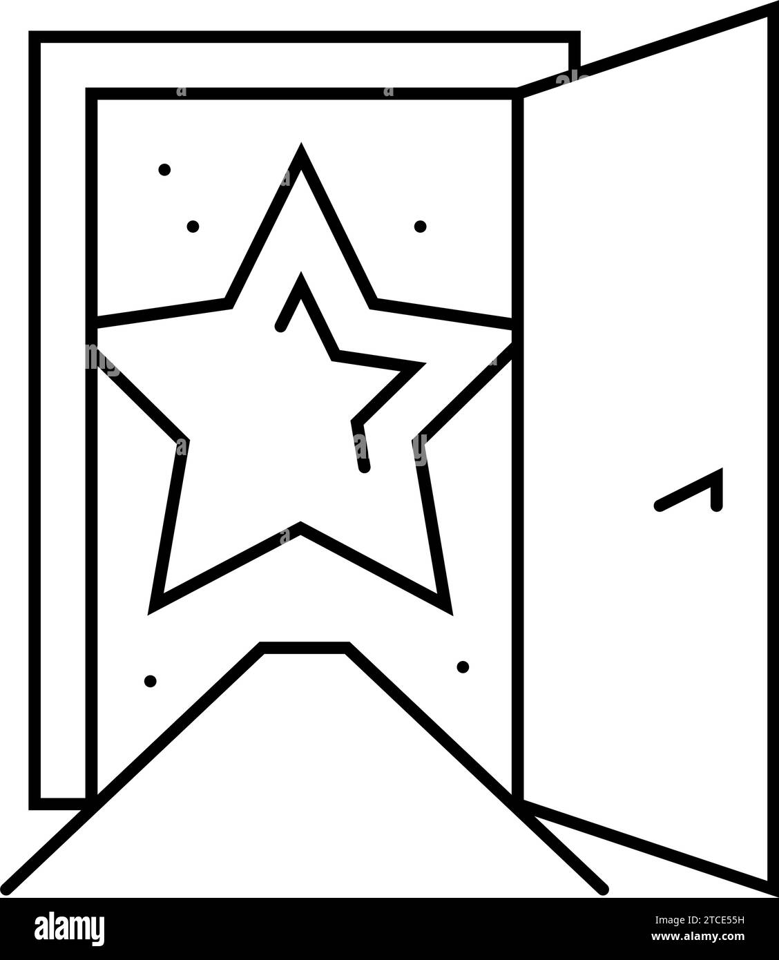la porta opportunità riesce a superare la linea di sfida illustrazione vettoriale Illustrazione Vettoriale