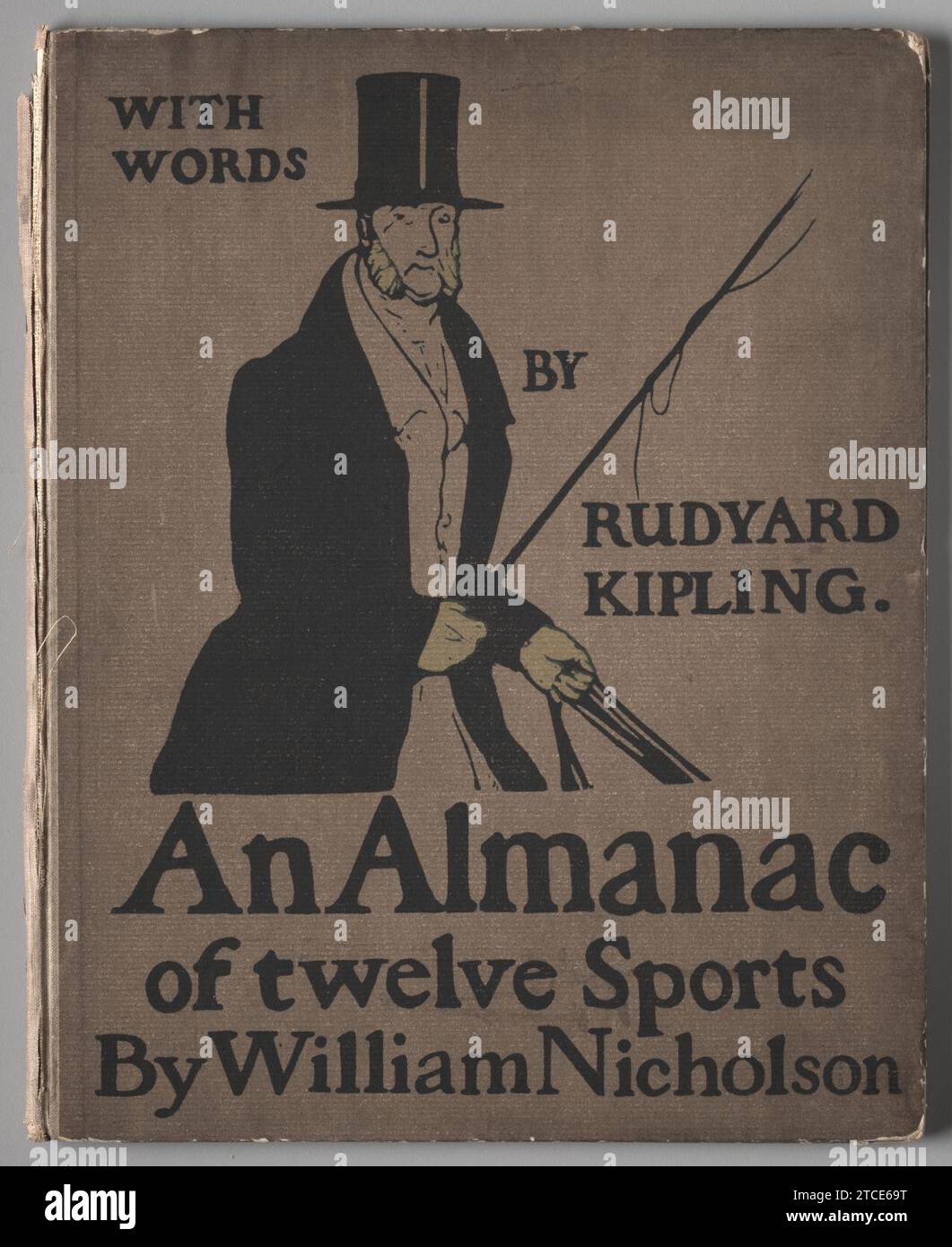 William Nicholson (British, 1872-1949), William Heinemann - ''An Almanac of Twelve Sports-' cover Foto Stock