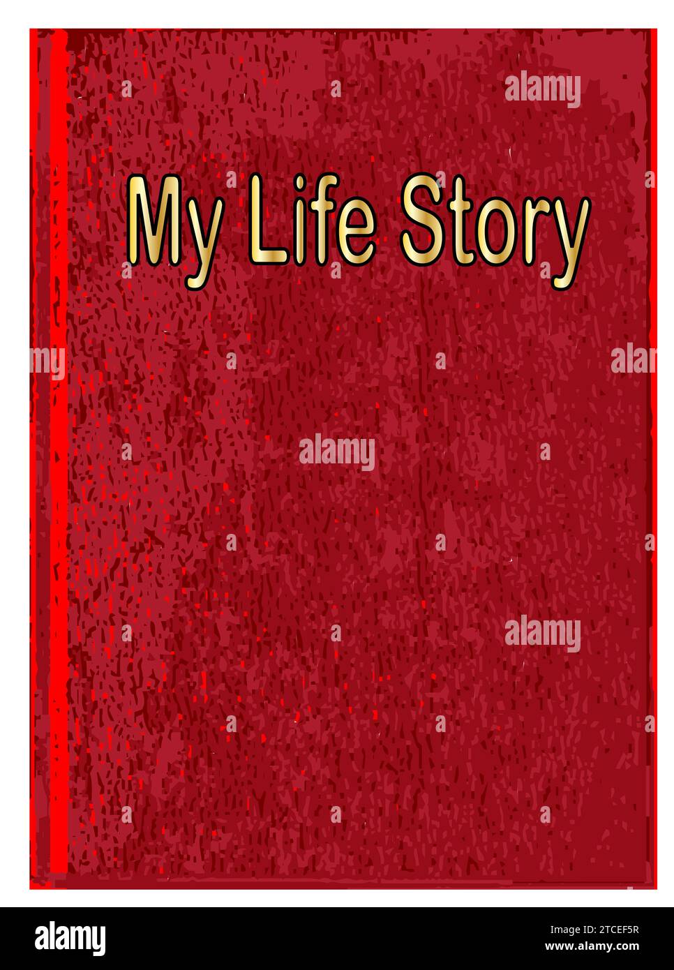 Una copertina rossa di un libro con il titolo My Life Story Foto Stock