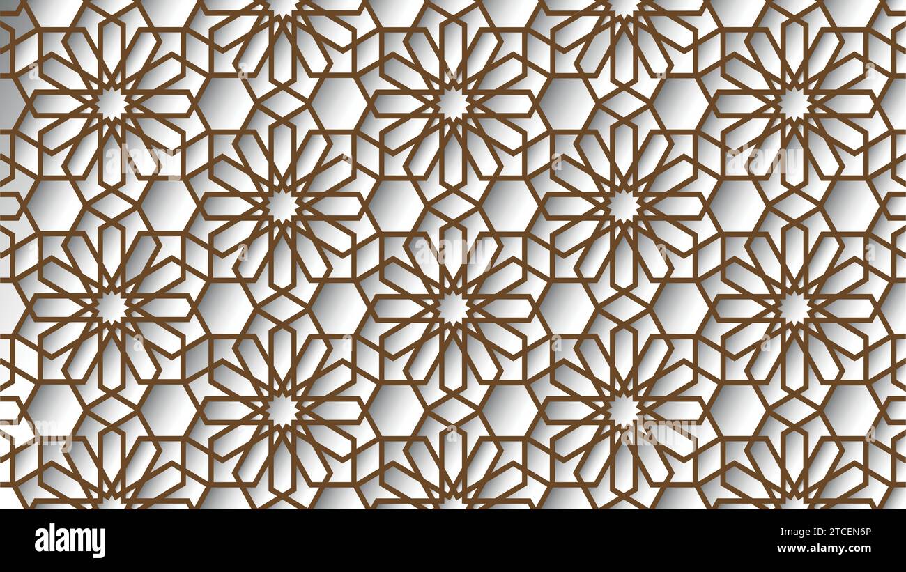 Tradizionale stile vettoriale senza cuciture ornamentale con un motivo islamico Illustrazione Vettoriale