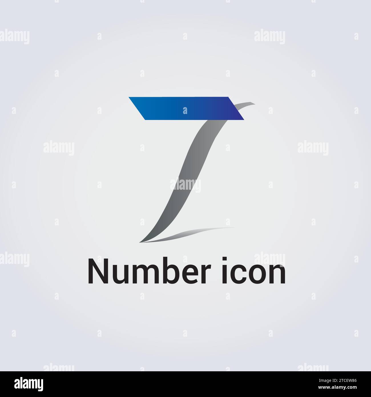 Icona cifre numeriche Logo Design elemento grafico varie forme e colori Illustrazione Vettoriale