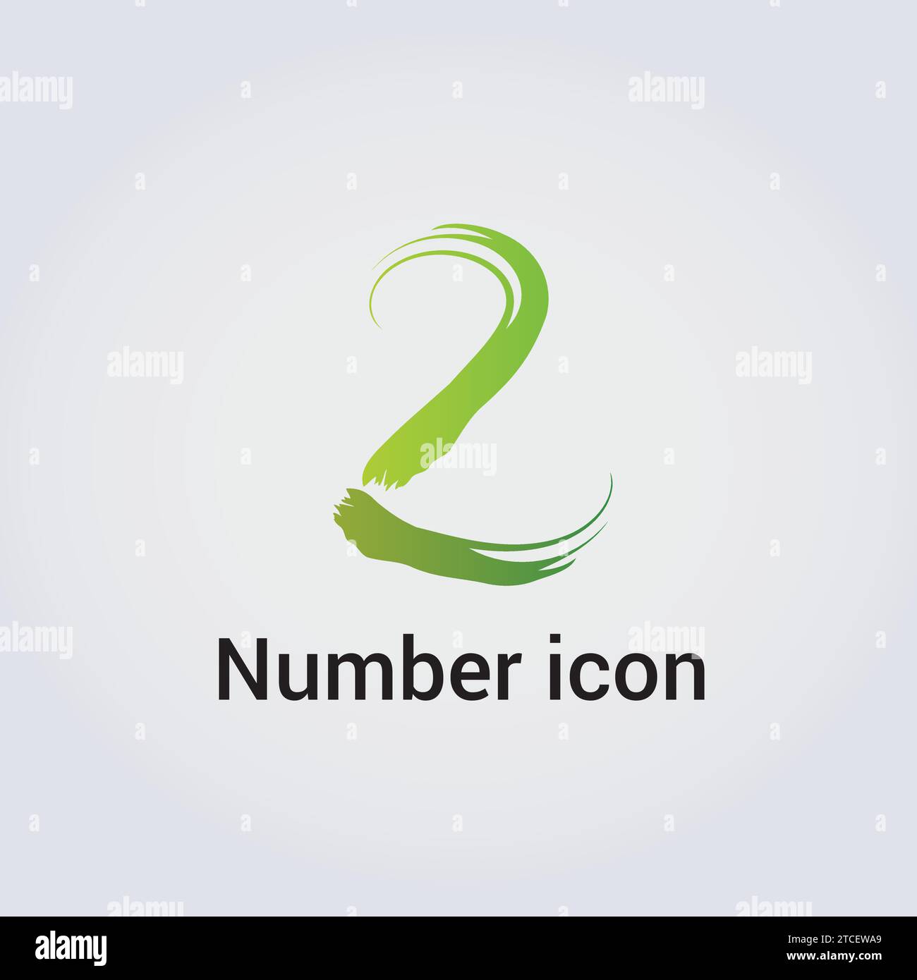 Icona cifre numeriche Logo Design elemento grafico varie forme e colori Illustrazione Vettoriale