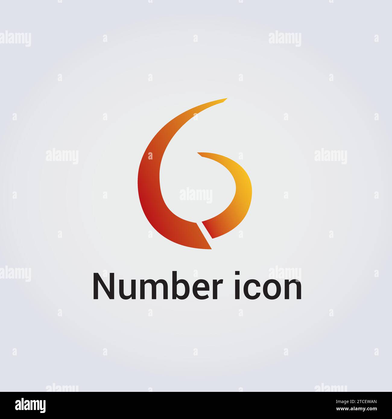Icona cifre numeriche Logo Design elemento grafico varie forme e colori Illustrazione Vettoriale