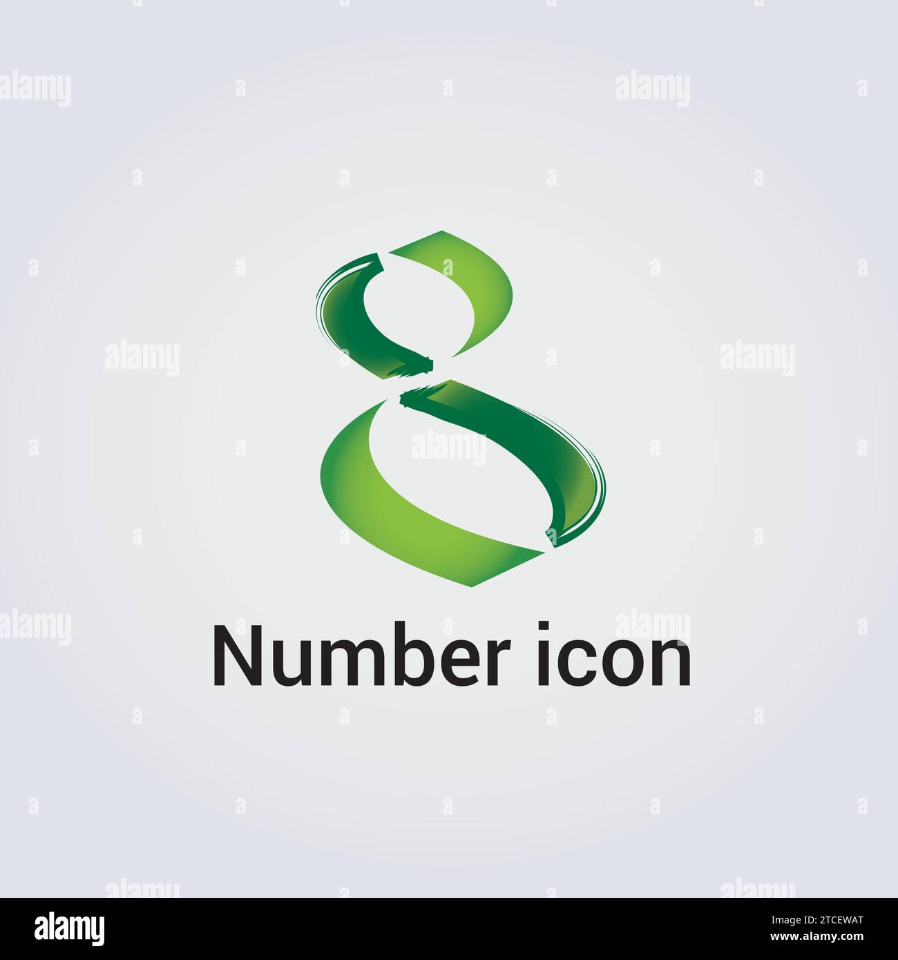 Icona cifre numeriche Logo Design elemento grafico varie forme e colori Illustrazione Vettoriale