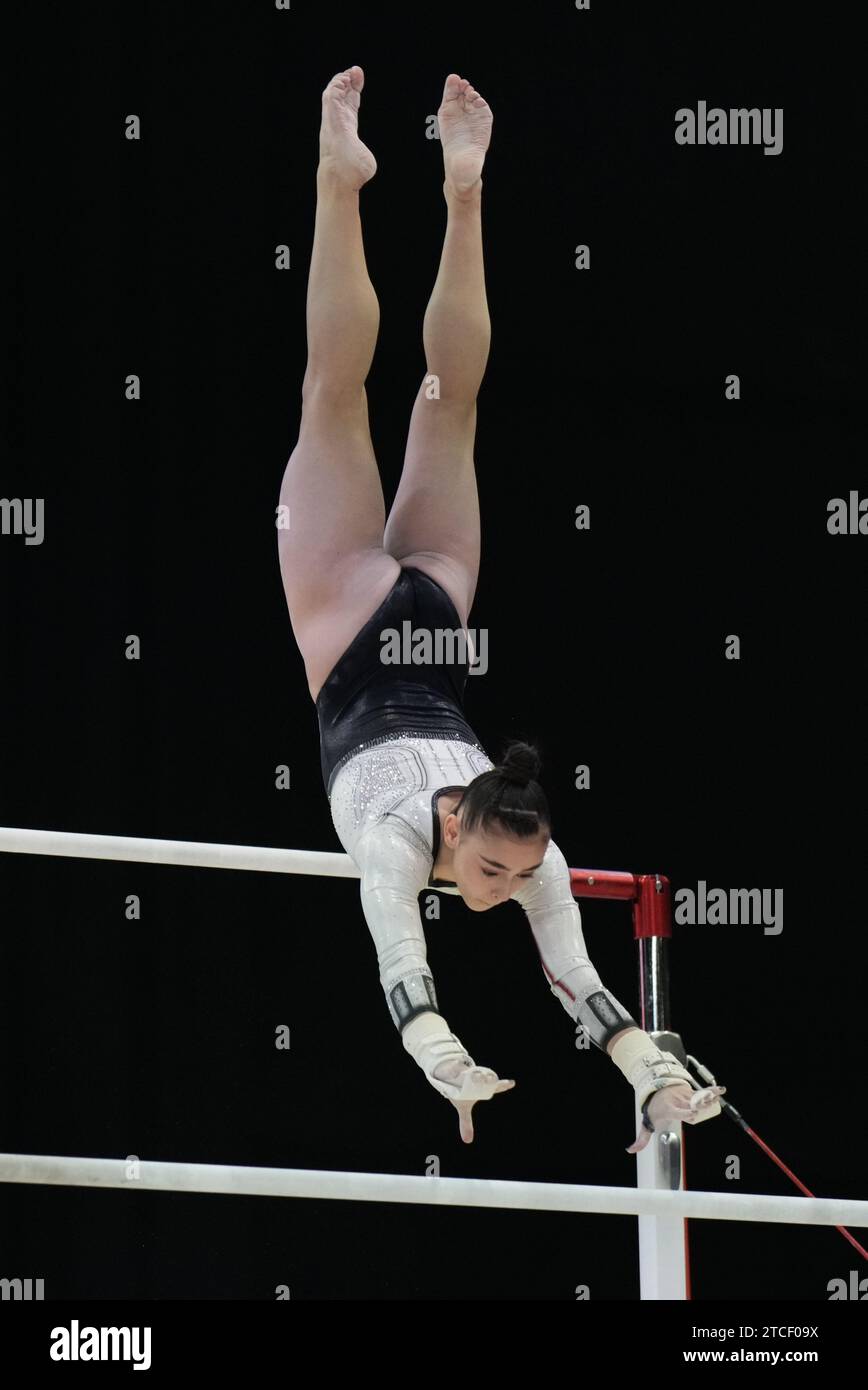 26 marzo 2023. British Gymnastics Championships. M&S Arena Liverpool. Finali di apparato individuale femminile .GADIROVA Jessica Foto Stock