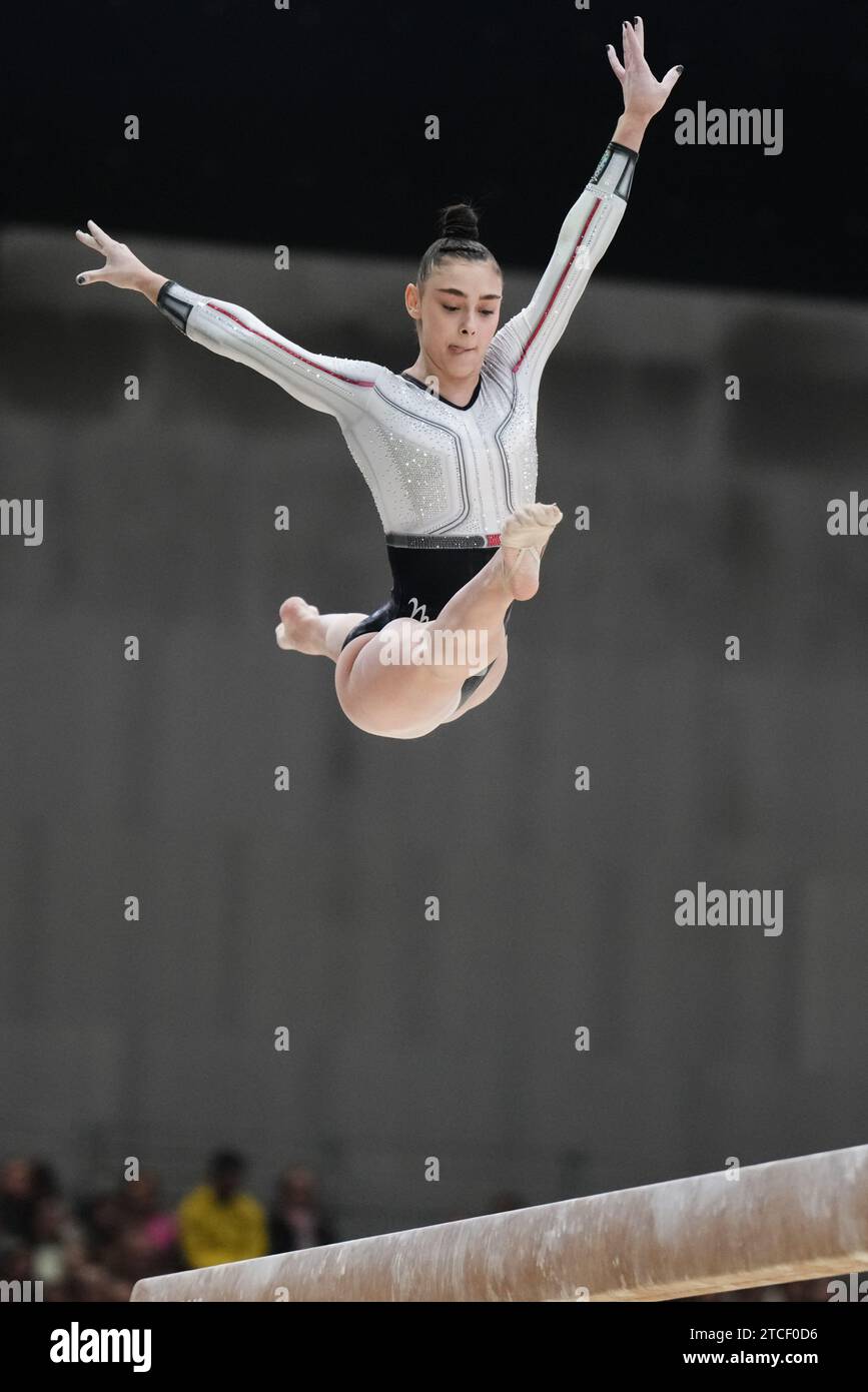 26 marzo 2023. British Gymnastics Championships. M&S Arena Liverpool. Finali di apparato individuale femminile .GADIROVA Jessica Foto Stock