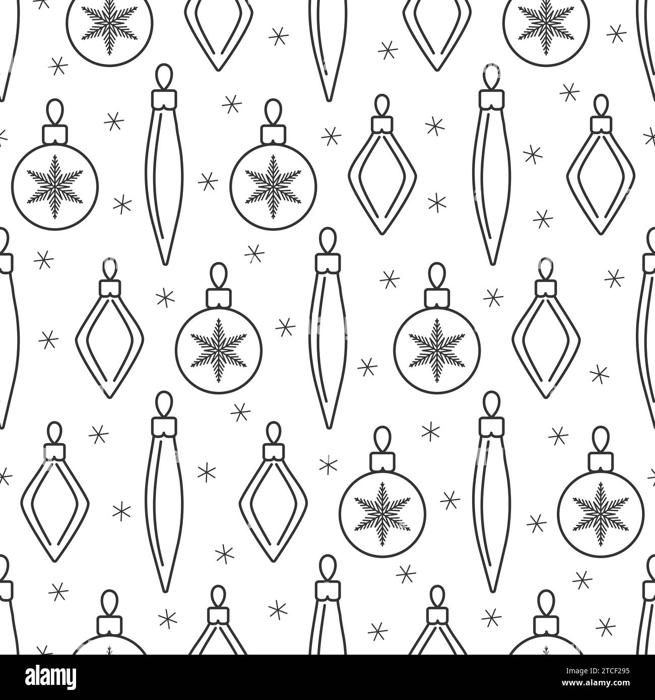 Motivo vettoriale in bianco e nero senza cuciture. Illustrazione Vettoriale