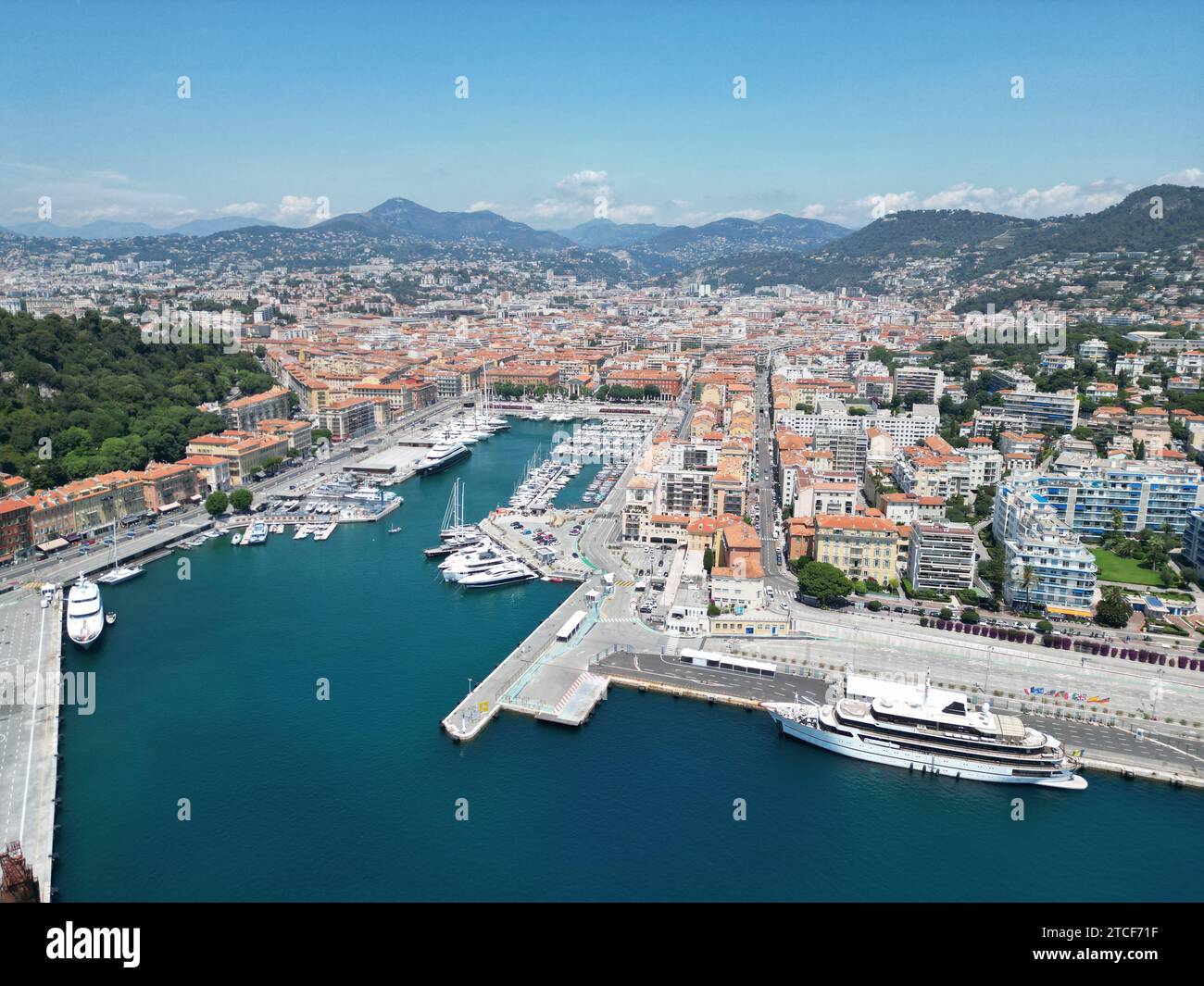 Nice Harbour France drone, aereo Foto Stock