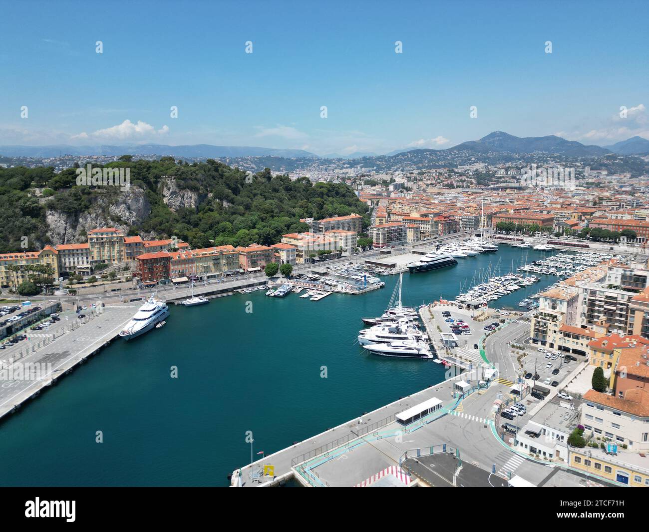 Nice Harbour France drone, aereo Foto Stock