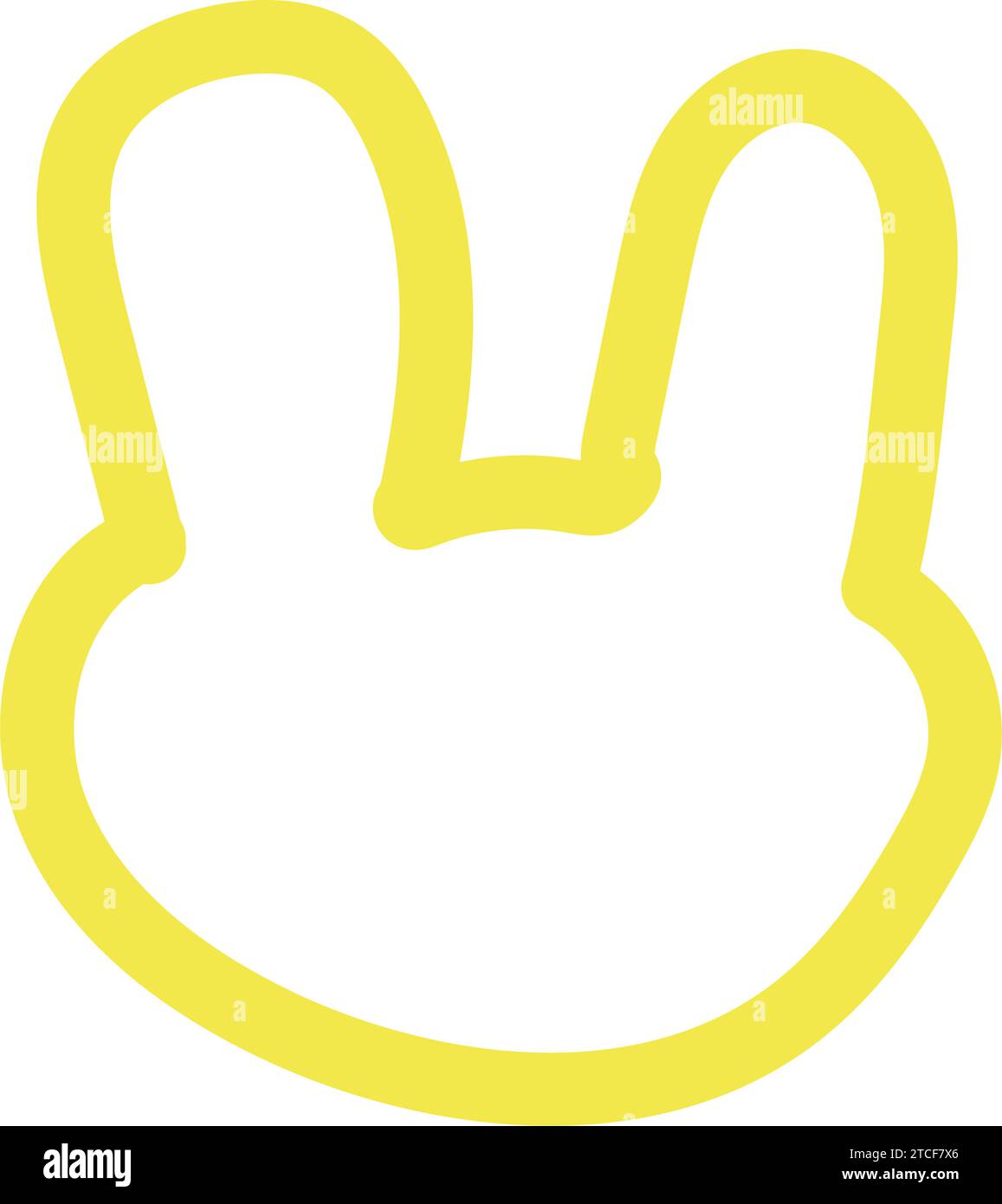 Disegna a mano l'icona dello schizzo dell'avatar del coniglio Vector Illustrazione Vettoriale