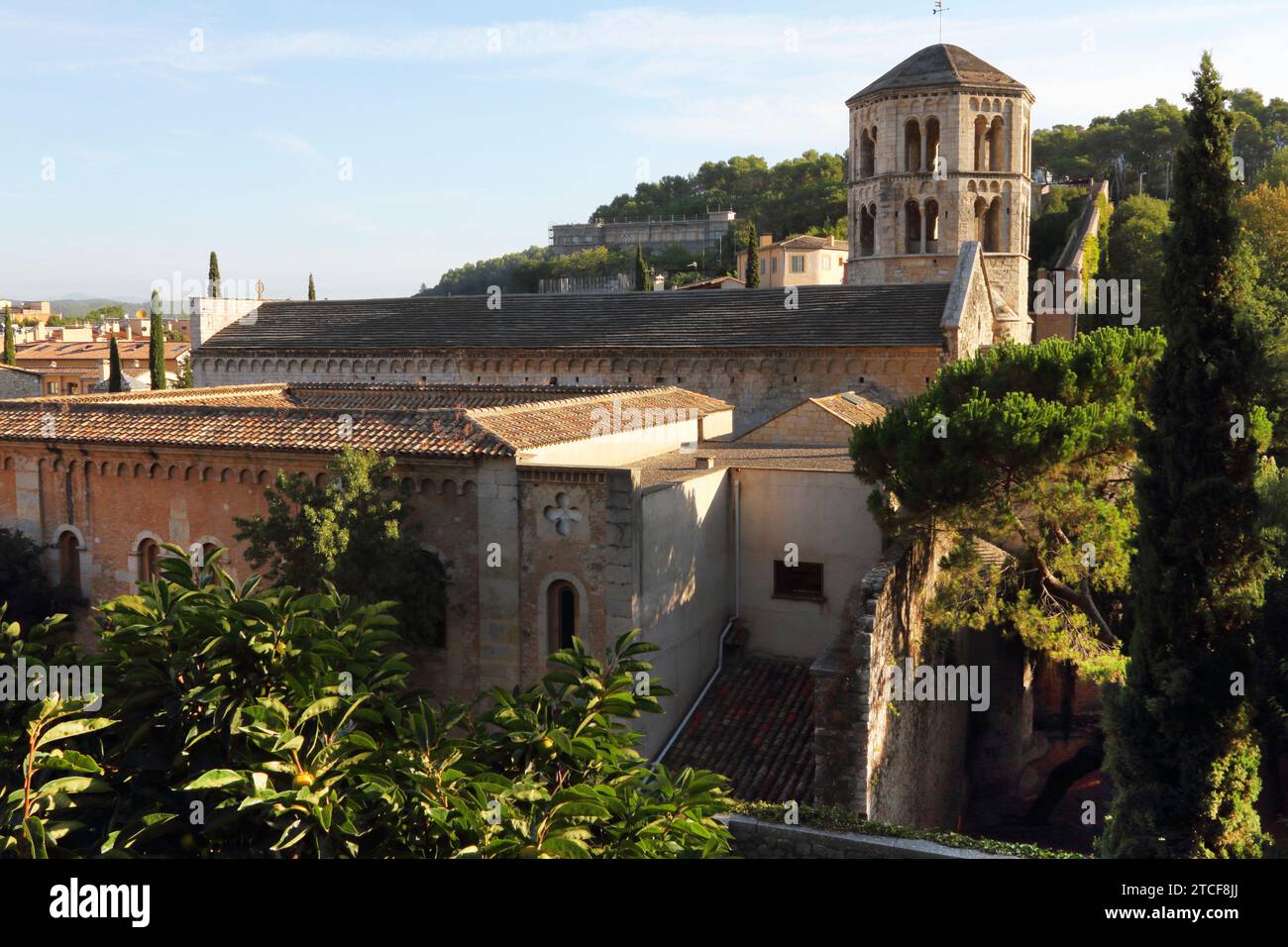 Vista esterna di Monestir de Sant Pere Galligants, Girona Foto Stock