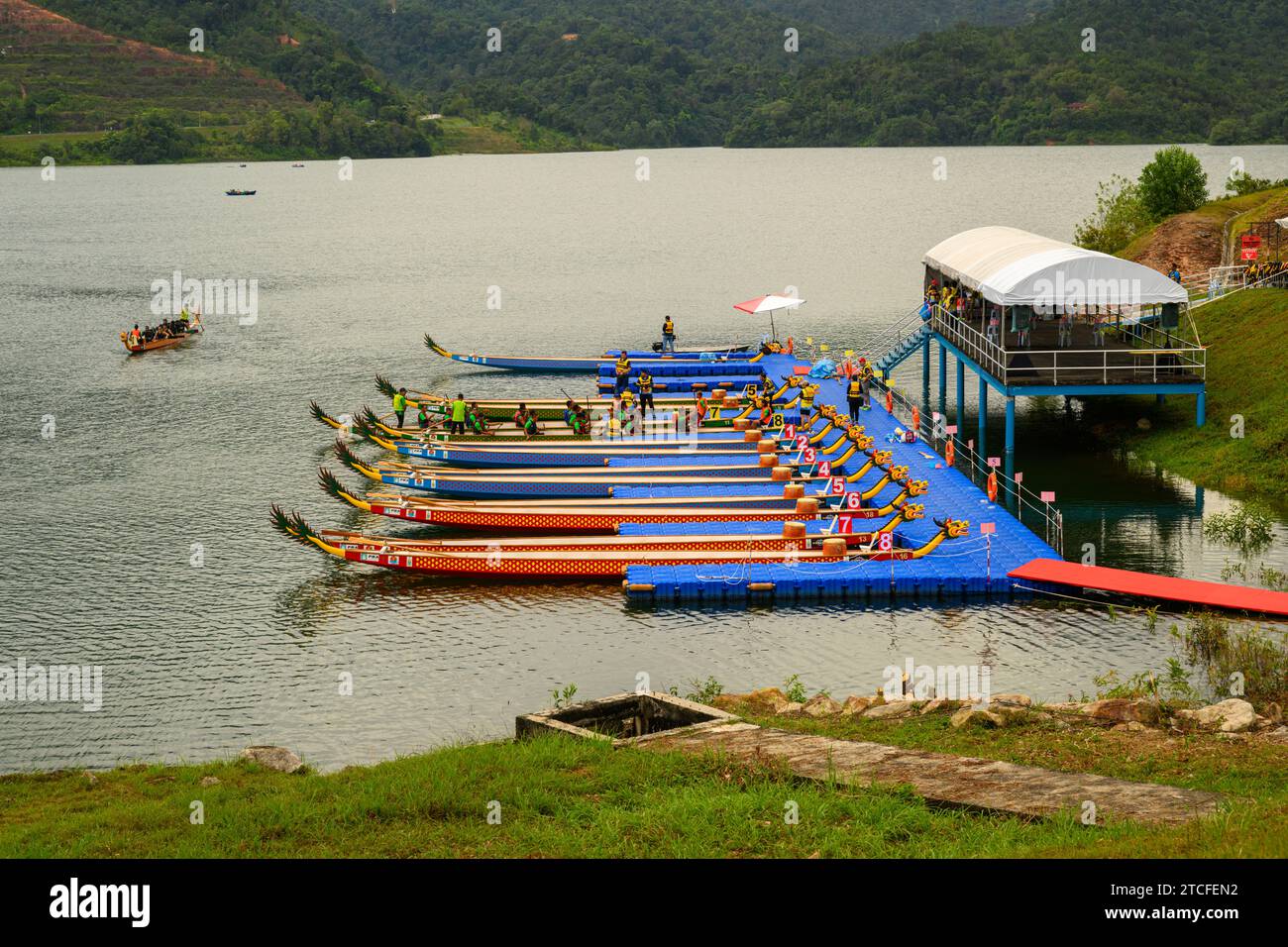 La Penang International Dragon Boat Regatta 2023, Penang, Malesia Foto Stock