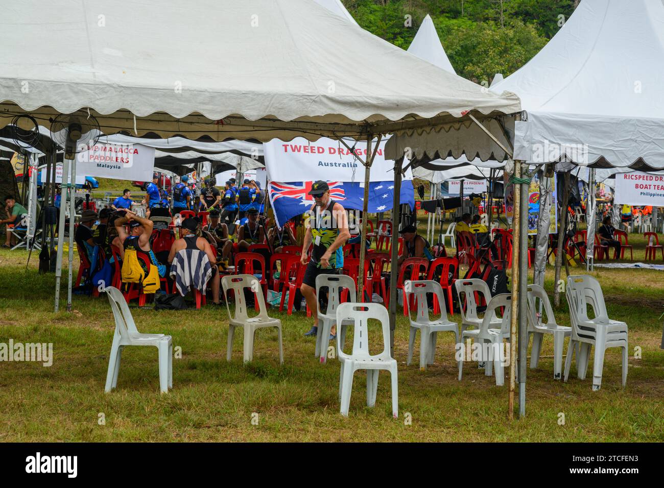 La Penang International Dragon Boat Regatta 2023, Penang, Malesia Foto Stock