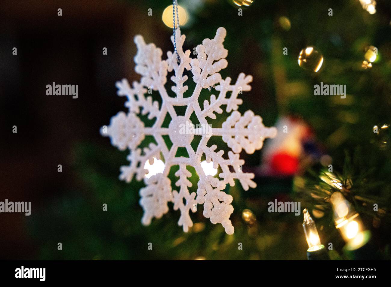 Ornamento fiocco di neve Foto Stock