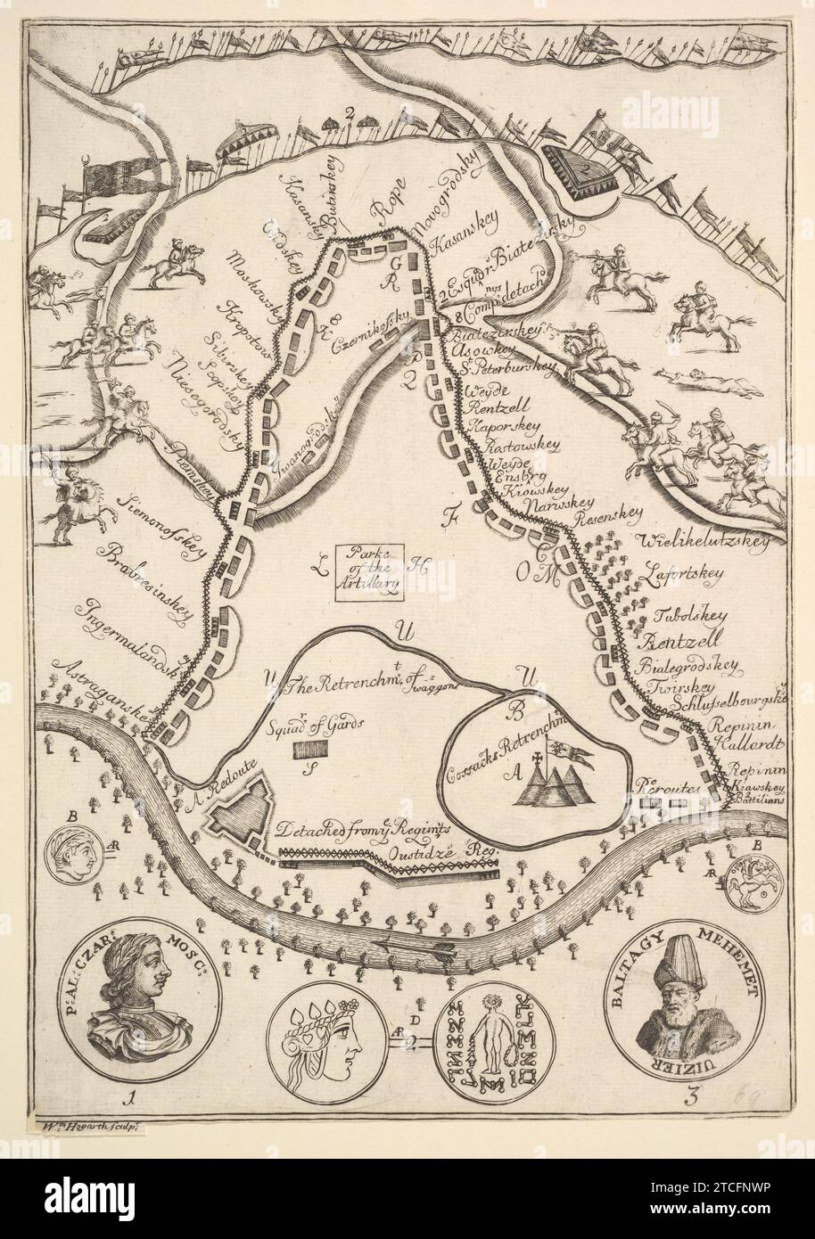 Parke of the Artillary (viaggi in tutta Europa, Asia e parte dell'Africa... di Aubry de la Mottraye, Londra, 1724, vol. II, PL. 26B) 1932 di William Hogarth Foto Stock