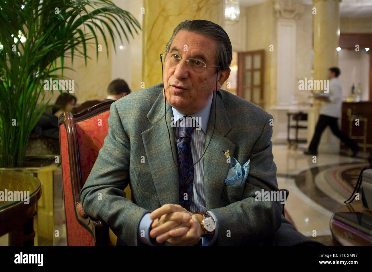 Madrid, 11/29/2013. Francisco Vázquez in un'intervista per ABC. Foto: Matías Nieto. ArchDC. Crediti: Album / Archivo ABC / Matías Nieto Koenig Foto Stock