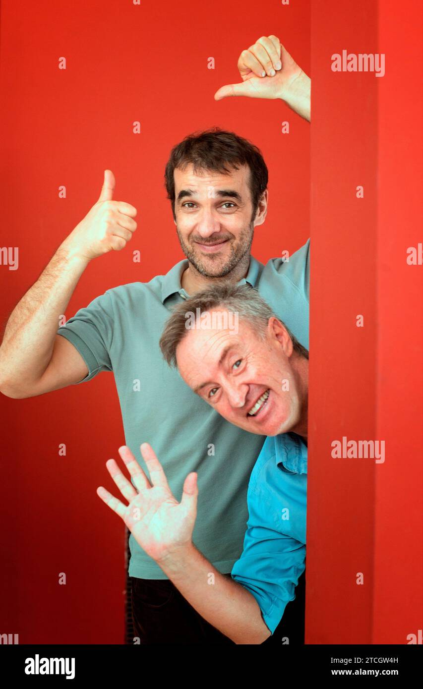 Madrid, 9 settembre 2013. Intervista a Carlos Hipolito e Luis Merlo per la prima della loro nuova commedia "el credito" al teatro Maravillas. Foto: Ignacio Gil..... ArchDC..... Ignacio Gil. Crediti: Album / Archivo ABC / Ignacio Gil Foto Stock