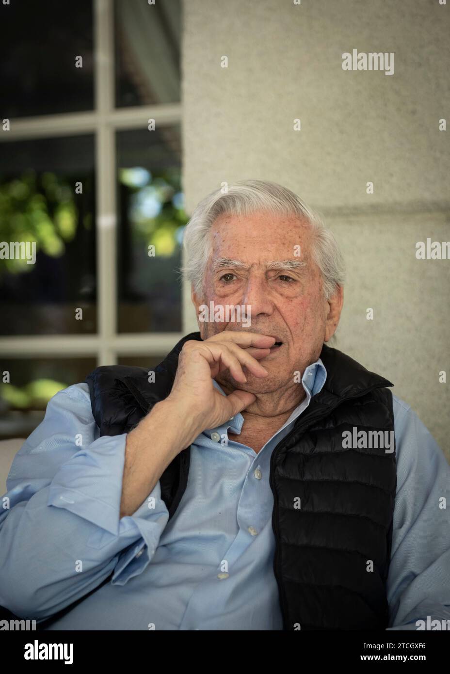 Madrid, 10/09/2019. Intervista a Mario Vargas Llosa. Foto: Maya Balanya. ArchDC. Crediti: Album / Archivo ABC / Maya Balanya Foto Stock