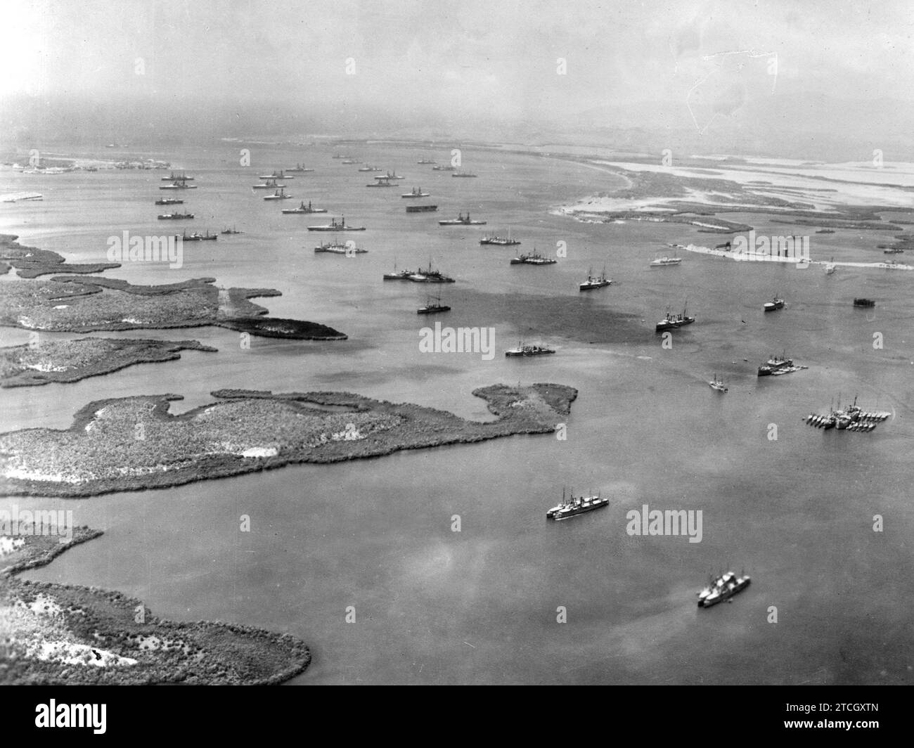 04/01/1961. Flottiglia invasiva a Playa Girón, Baia dei maiali. Crediti: Album / Archivo ABC Foto Stock