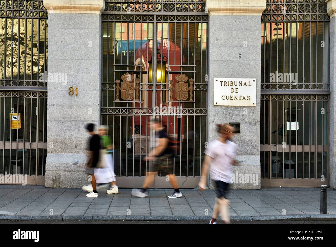 Madrid, 07/27/2021. Fuencarral Street. Facciata dell'edificio della Corte dei conti. Foto: Guillermo Navarro. ARCHDC. Crediti: Album / Archivo ABC / Guillermo Navarro Foto Stock