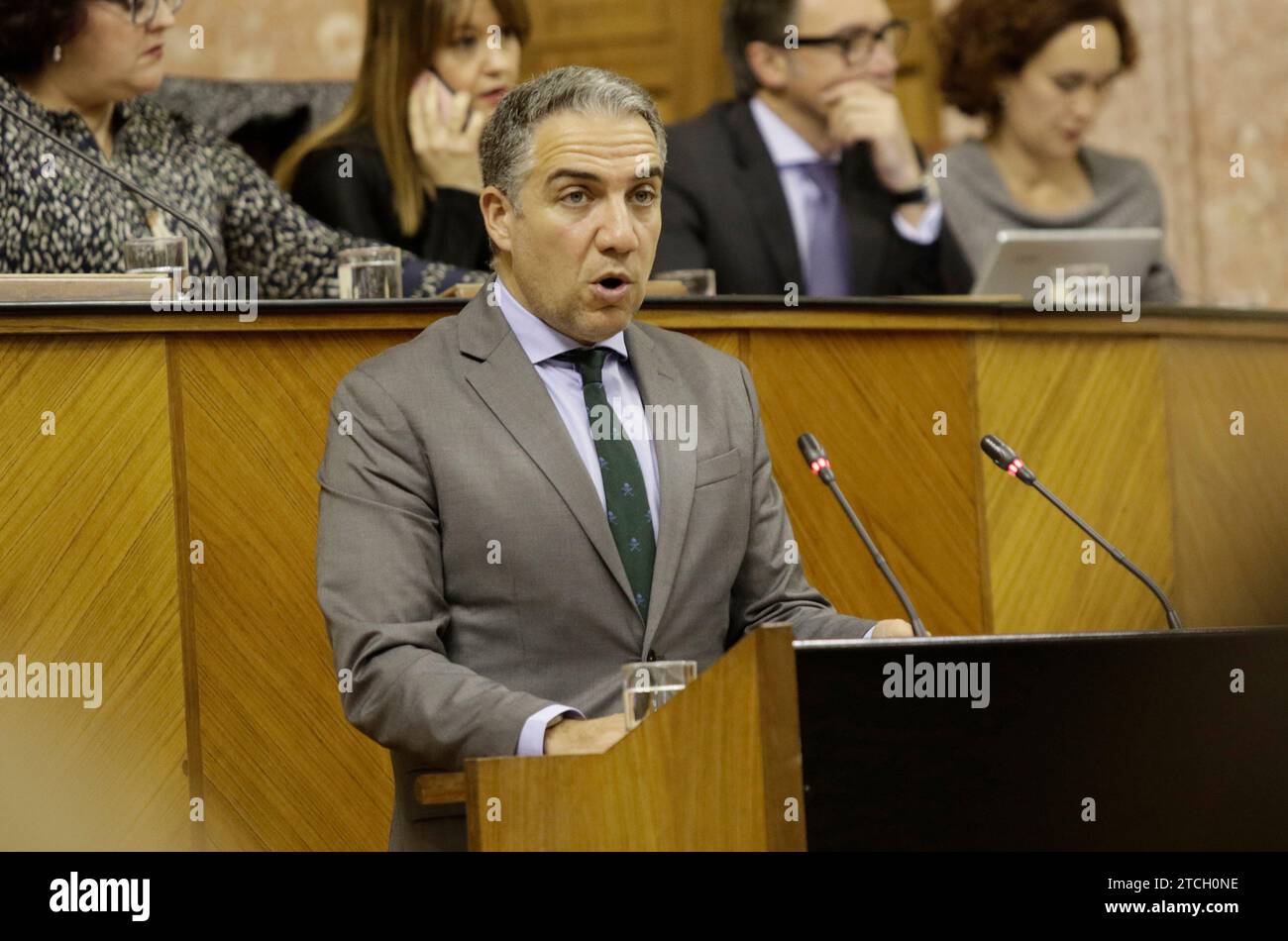 11/04/2014. Siviglia, 20/02/2019. Sessione plenaria del parlamento andaluso. Elías Bendondo. Foto: Juan Flores. Archsev. Crediti: Album / Archivo ABC / Juan Flores Foto Stock