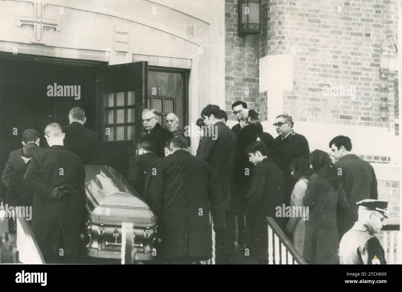 Atlantic Highlands, New Jersey (Stati Uniti), 02/17/1969. A St. Agnes Church. Funerale del mafioso Vito Genovese. Crediti: Album / Archivo ABC Foto Stock