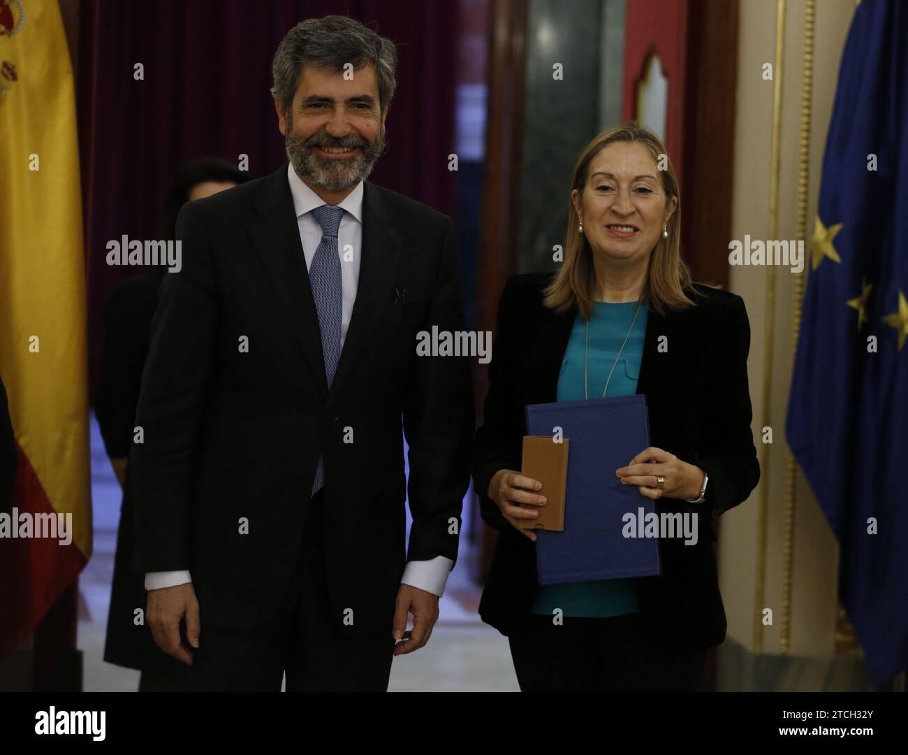 Madrid, 10/25/2016. Carlso Lesmes presenta il rapporto annuale della CGPJ al Congresso dei deputati, con il presidente Ana Pastor. Foto: Jaime García ARCHDC. Crediti: Album / Archivo ABC / Jaime García Foto Stock