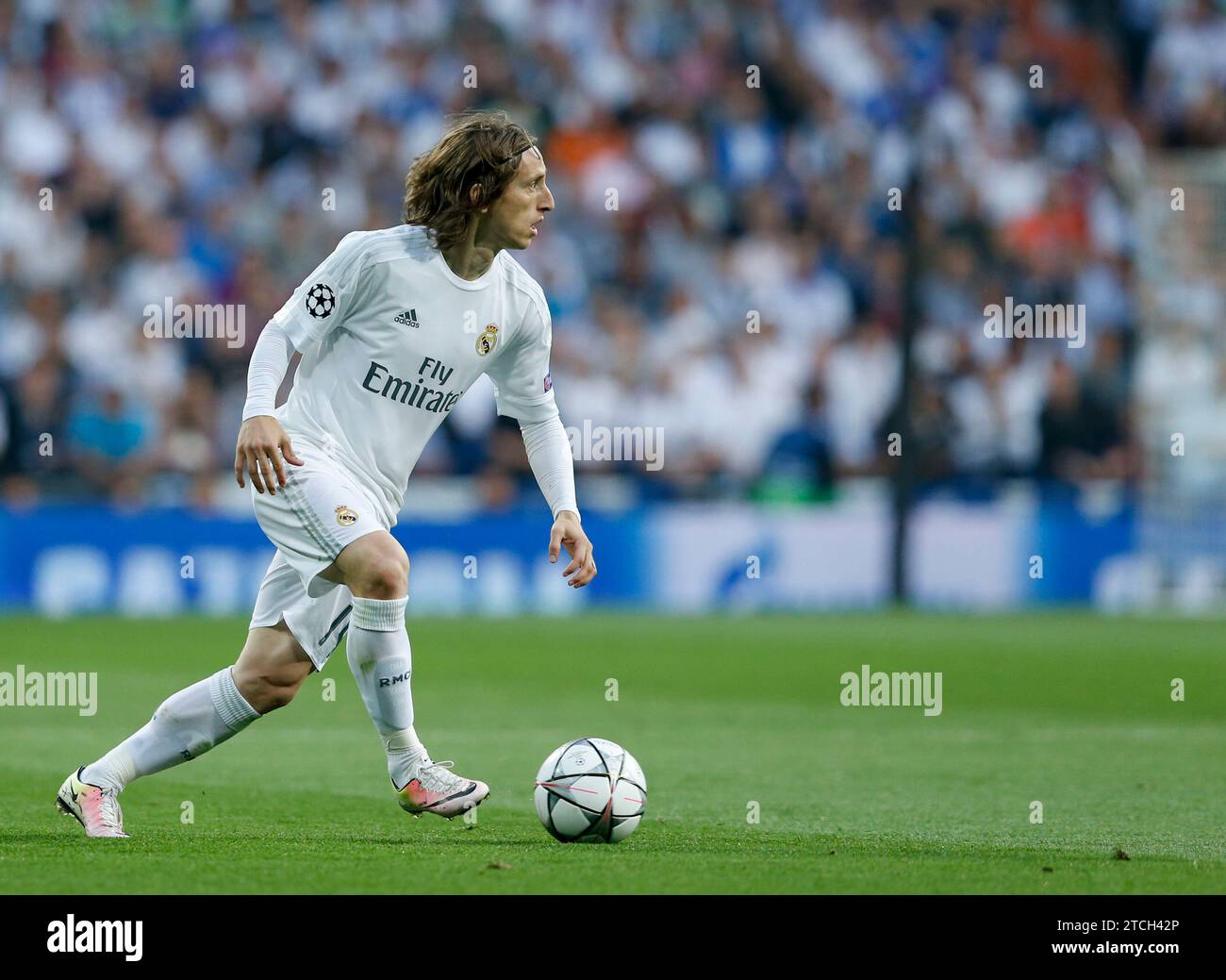 Madrid, 04/05/2016. Partita di andata e ritorno della semifinale di Champions League allo stadio Santiago Bernabéu tra Real Madrid e Manchester City. Nell'immagine, Luka Modric. Foto: Ignacio Gil ARCHDC. Crediti: Album / Archivo ABC / Ignacio Gil Foto Stock