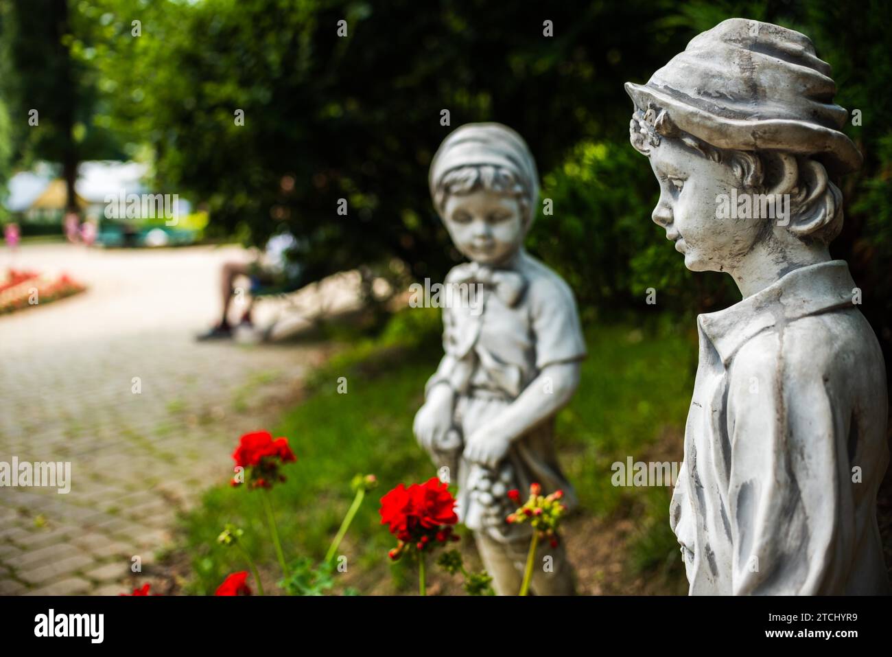 Rymanow-Zdroj, Polonia 02.07.2016. Famoso centro termale dei Carpazi, famoso per le sorgenti minerali Foto Stock