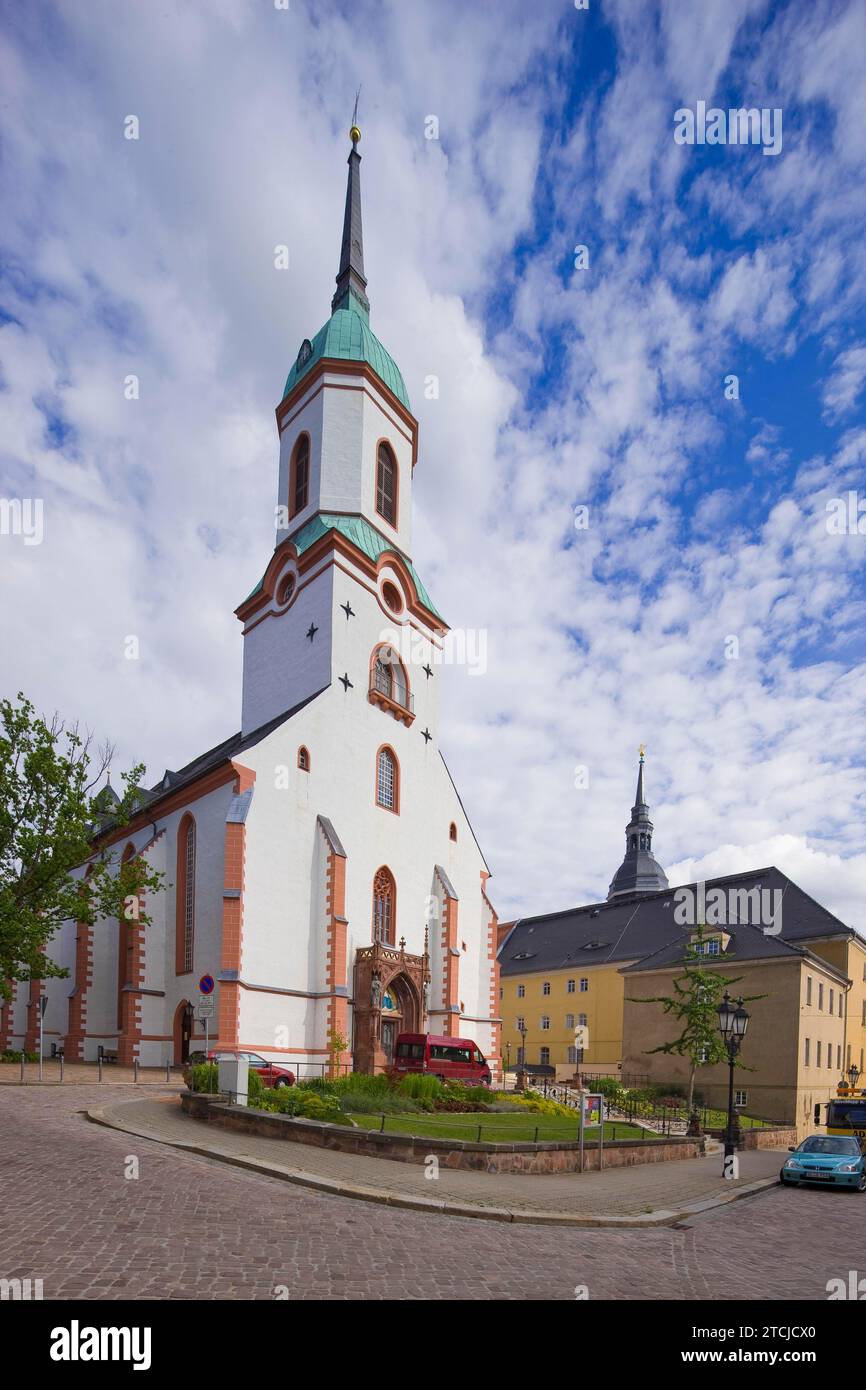 Rosswein è una piccola città della Sassonia. Il nome deriva dal vecchio Sorbiano Rusavin. Questo risale al nome personale Rusva, al rossastro, biondo. Foto Stock