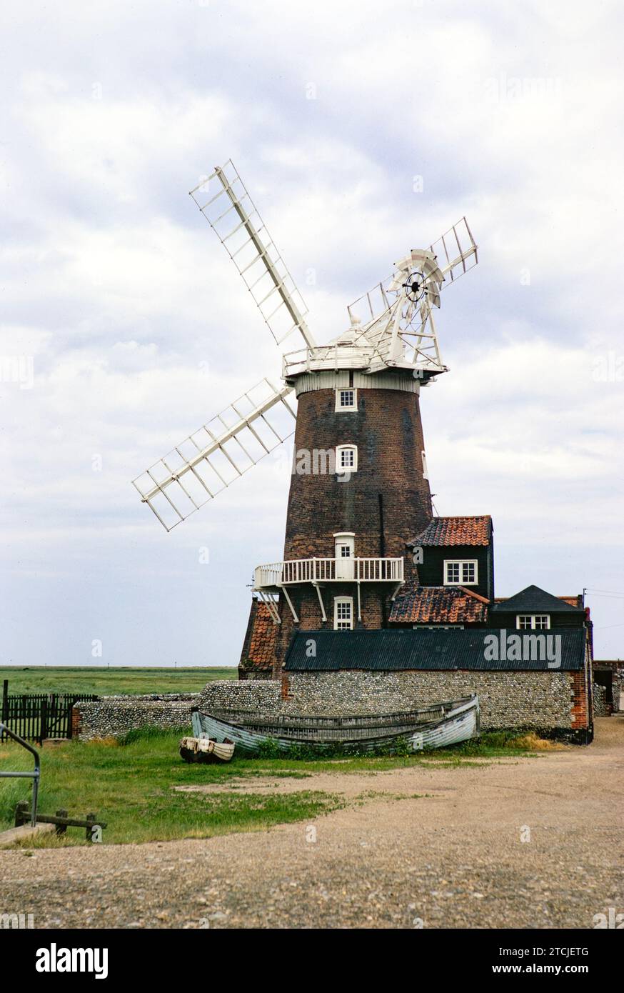 Windmill, Cley Next the Sea, Norfolk, Inghilterra, Regno Unito, luglio 1970 Foto Stock