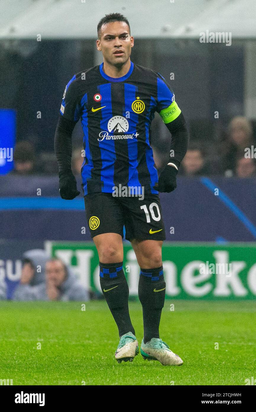 Milano, Italia - 12 dicembre 2023 - Champions League - Inter-Real Sociedad - lautaro martinez f.c. internazionale Credit: Kines Milano/Alamy Live News Foto Stock