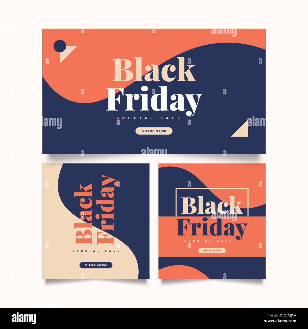 Modello banner per la vendita del Black Friday. Poster promozionale per la vendita o design del layout del banner per siti Web o dispositivi mobili Illustrazione Vettoriale