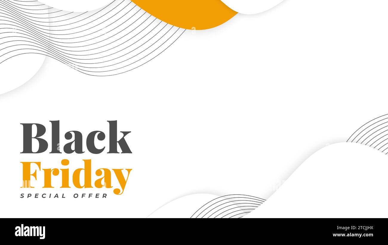 Modello banner per la vendita del Black Friday. Poster promozionale per la vendita o design del layout del banner per siti Web o dispositivi mobili Illustrazione Vettoriale