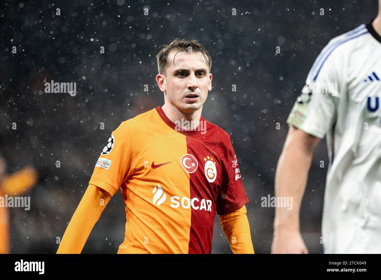 Copenhagen, Danimarca. 12 dicembre 2023. Kerem Akturkoglu del Galatasaray visto durante la partita di UEFA Champions League tra FC Copenhagen e Galatasaray al Parken di Copenaghen. (Foto: Gonzales Photo/Alamy Live News Foto Stock