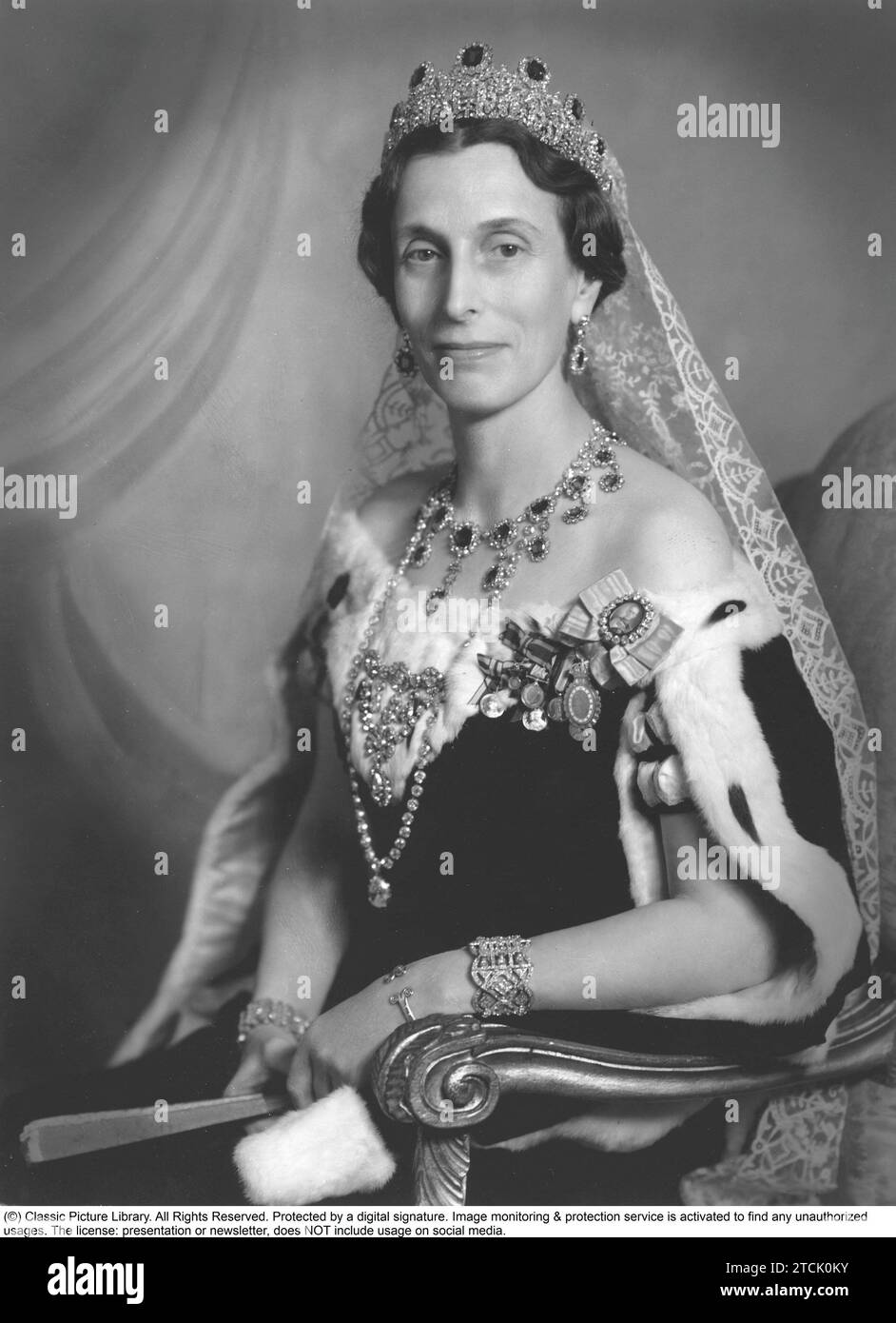 Louise Mountbatten. Nata il 13 luglio 1889 - 7 marzo 1965, regina di Svezia dal 1950 fino alla sua morte nel 1965 come moglie del re Gustavo vi Adolfo. anni '1930 Foto Stock