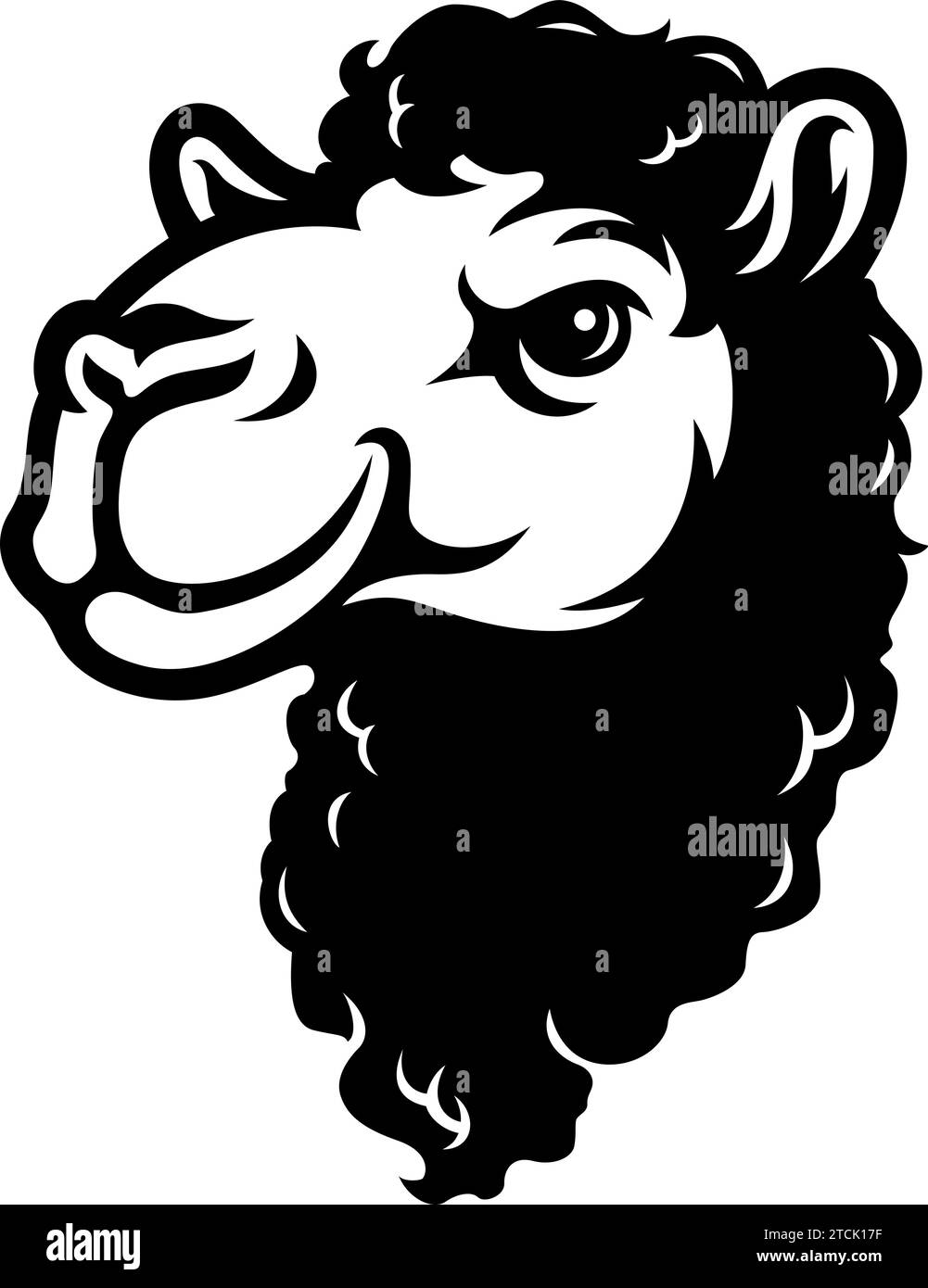 Testa di Camel con un sorriso Illustrazione Vettoriale
