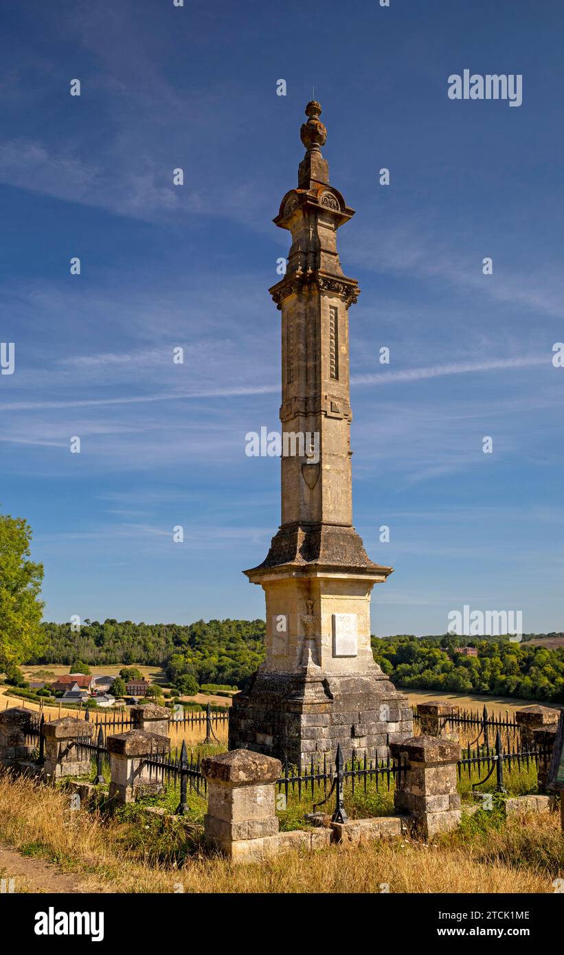 Regno Unito, Inghilterra, Buckinghamshire, High Wycombe, Hughenden Valley, 1862 Isaac Disraeli Monument Foto Stock