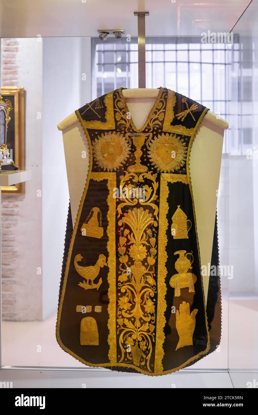 Arte medievale cristiana cattolica a Murcia, Spagna Foto Stock