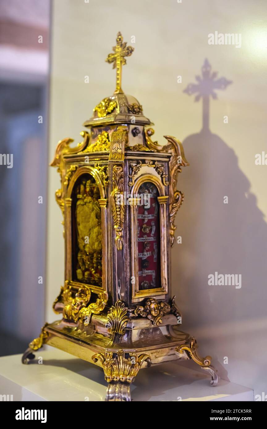 Arte medievale cristiana cattolica a Murcia, Spagna Foto Stock
