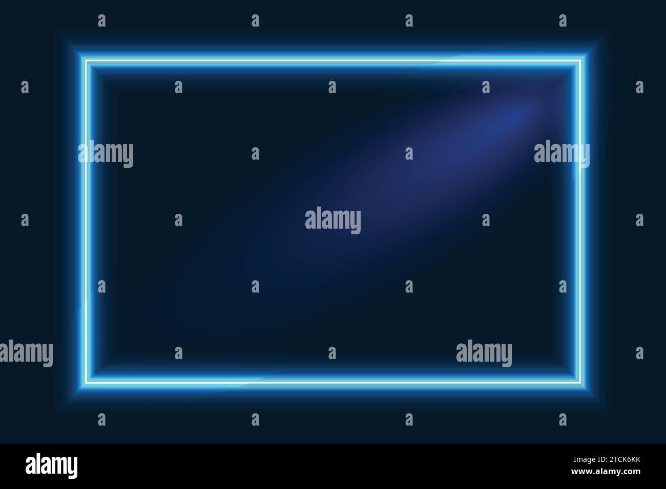 Segno del frame neon a forma di cerchio, illustrazione vettoriale Illustrazione Vettoriale